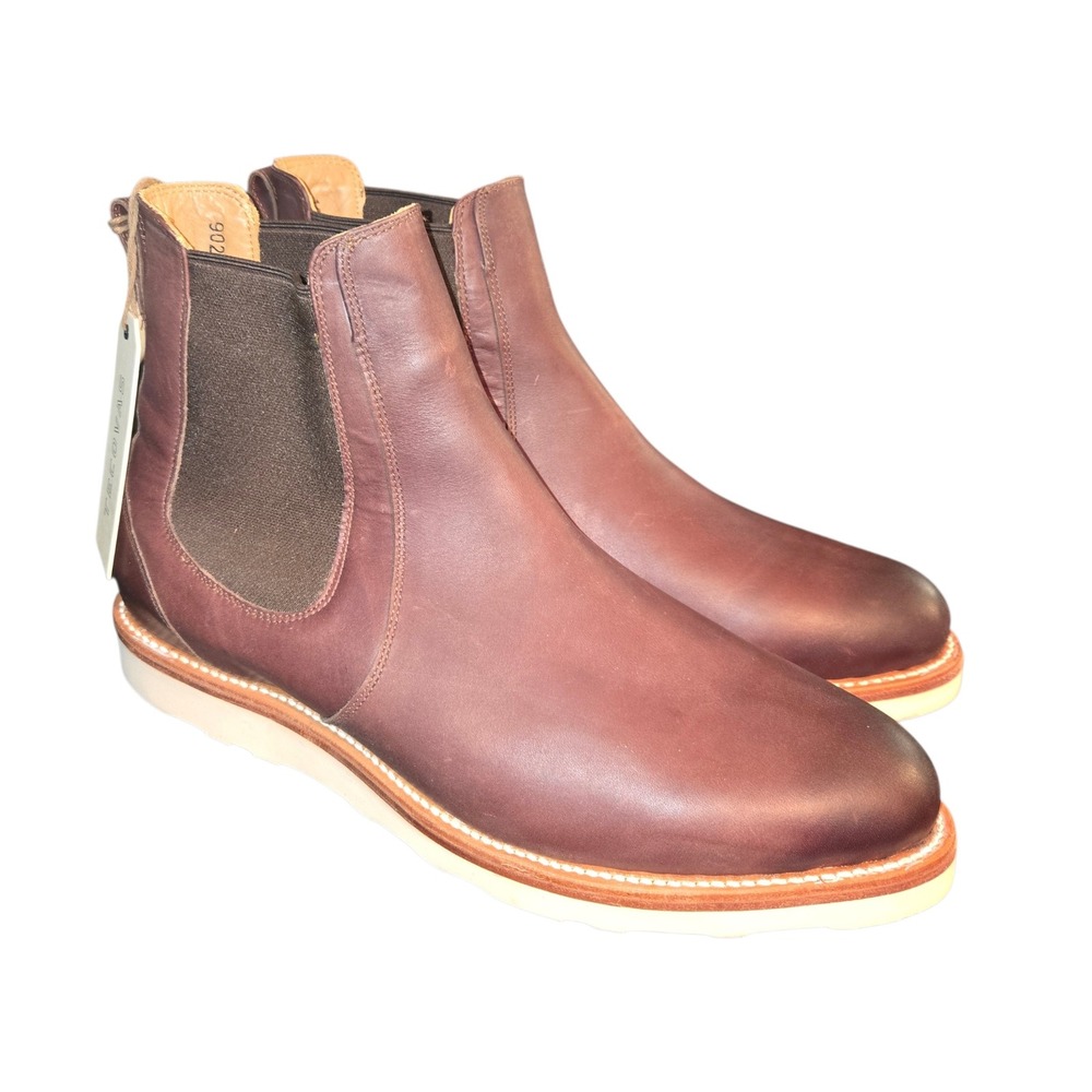 Tecovas NWOB The Luke Chelsea Boot Men 11.5 EE WIDE Cognac Leather Vibram Sole